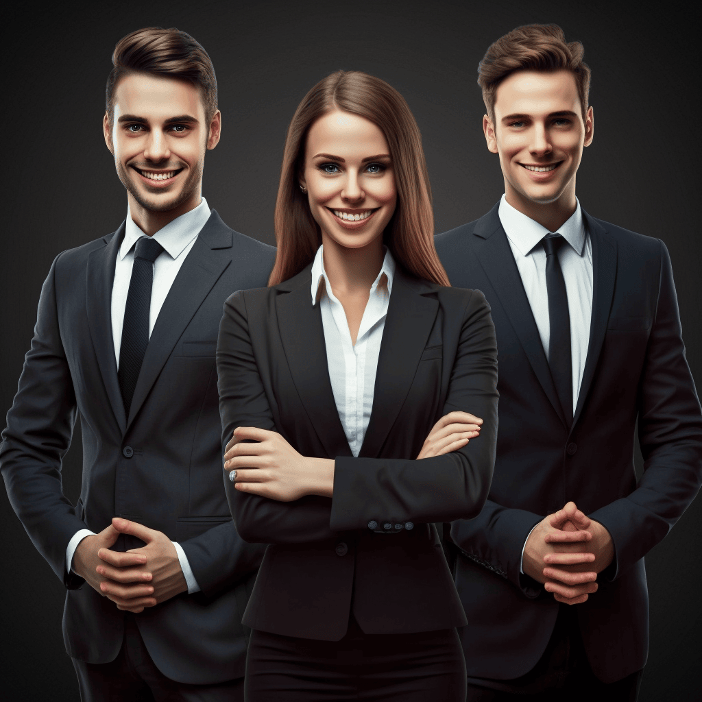 Business-people-team-standing